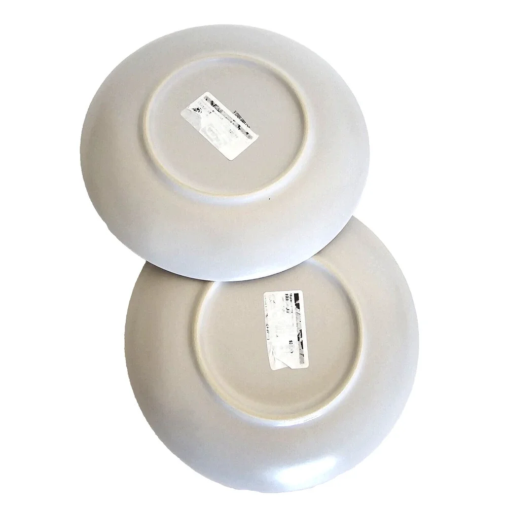NEW!! (2) IKEA FARGKLAR Matte Light Gray Deep Plate Bowl 2 Pack (8